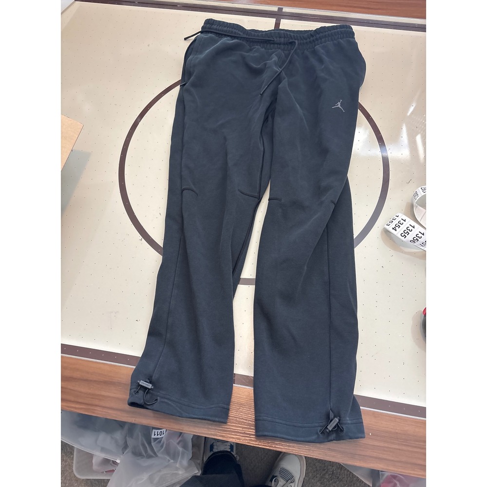 1294 Jordan Dri-FIT Mens Black Athletic Sweatpants Adjustable Hem Size Large